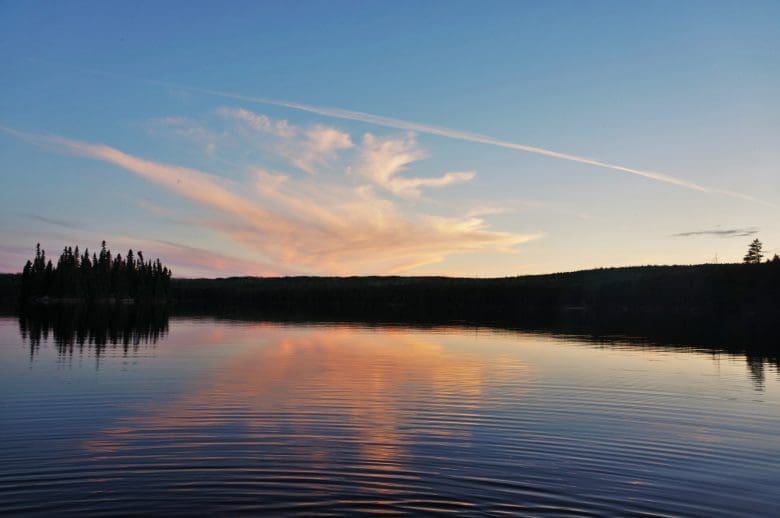 view over a lake at IISD Experimental Lakes Area in Ontario