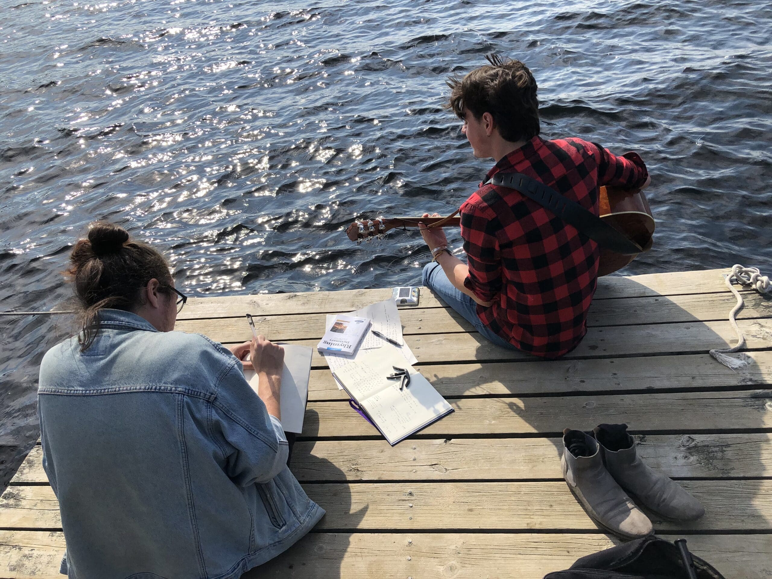 walk&talk composing on the dock