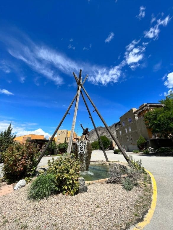 wooden teepee structure celebrating indigenous communities in northern ontario